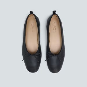 Everlane Italian Leather Ballet Flat, 7.5, Black
